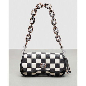NWT: Coach Wavy Dinky Bag in Patchwork Checkerboard Leather